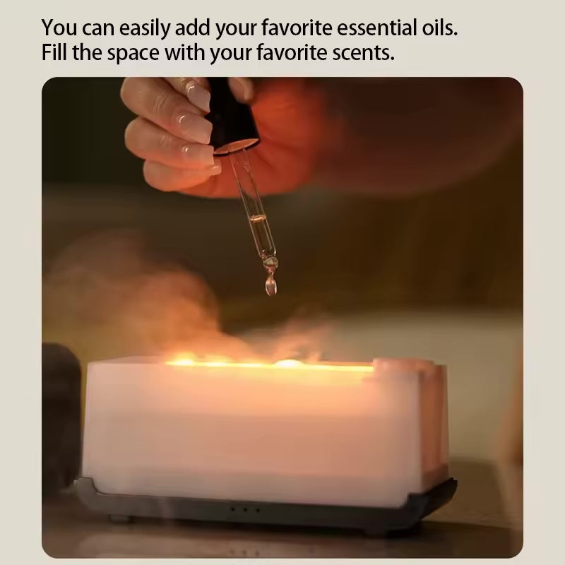 Mini Air Humidifier with Simulation Flame
