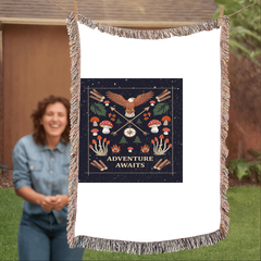 Adventure Awaits - Woven Blanket
